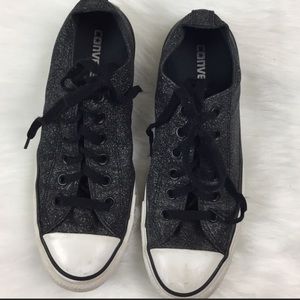 Sparkly black converse